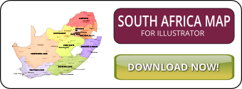 South Africa map illustrator SVG