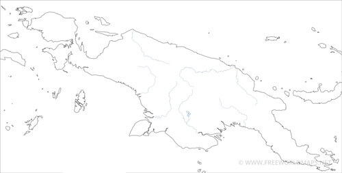 New Guinea outline map