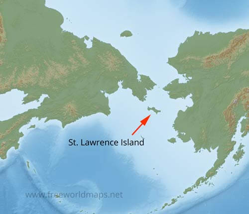 St. Lawrence Island location map