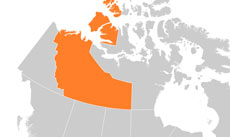 Northwest Territories location map