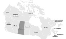 Saskatchewan location map