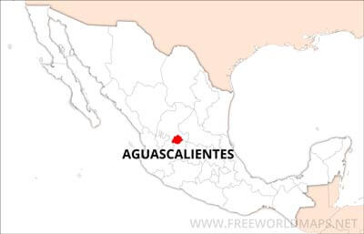 Aguascalientes location on Mexico map