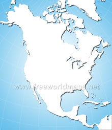 Blank North America map