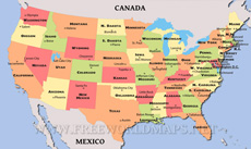 US editable map
