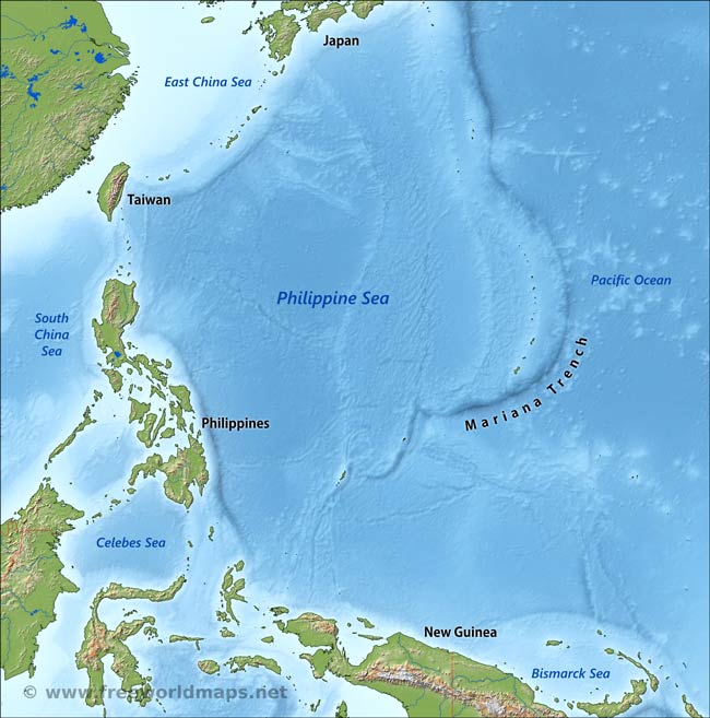 Philippine Sea Map By Freeworldmaps