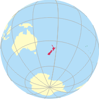 Where is New Zealand on Globe