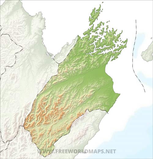 Marlborough Region HD blank map