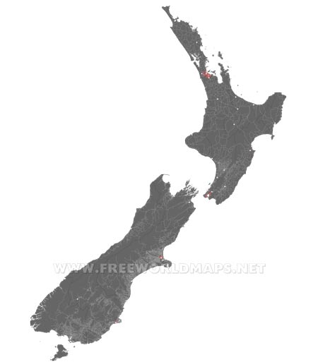 New Zealand roads map