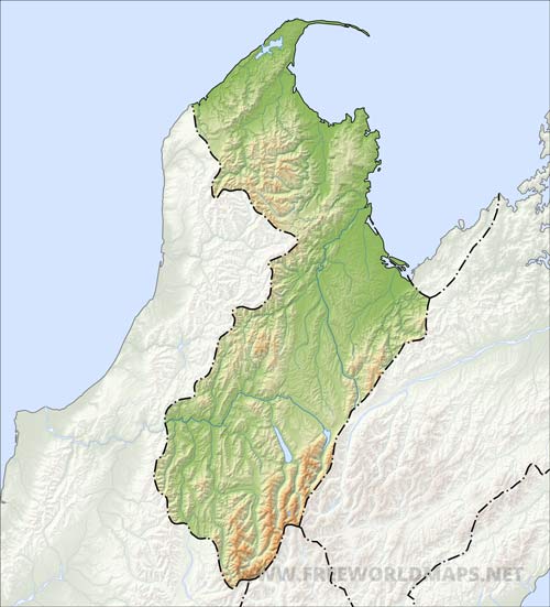 Tasman District HD blank map