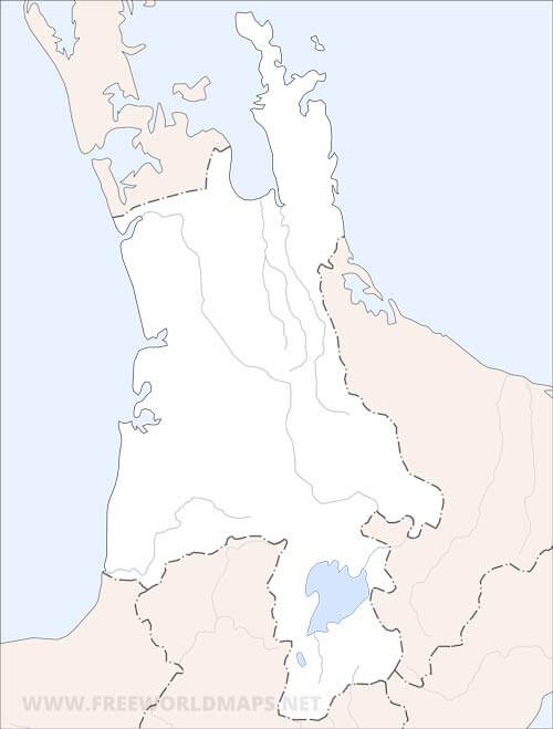 Waikato HD outline map