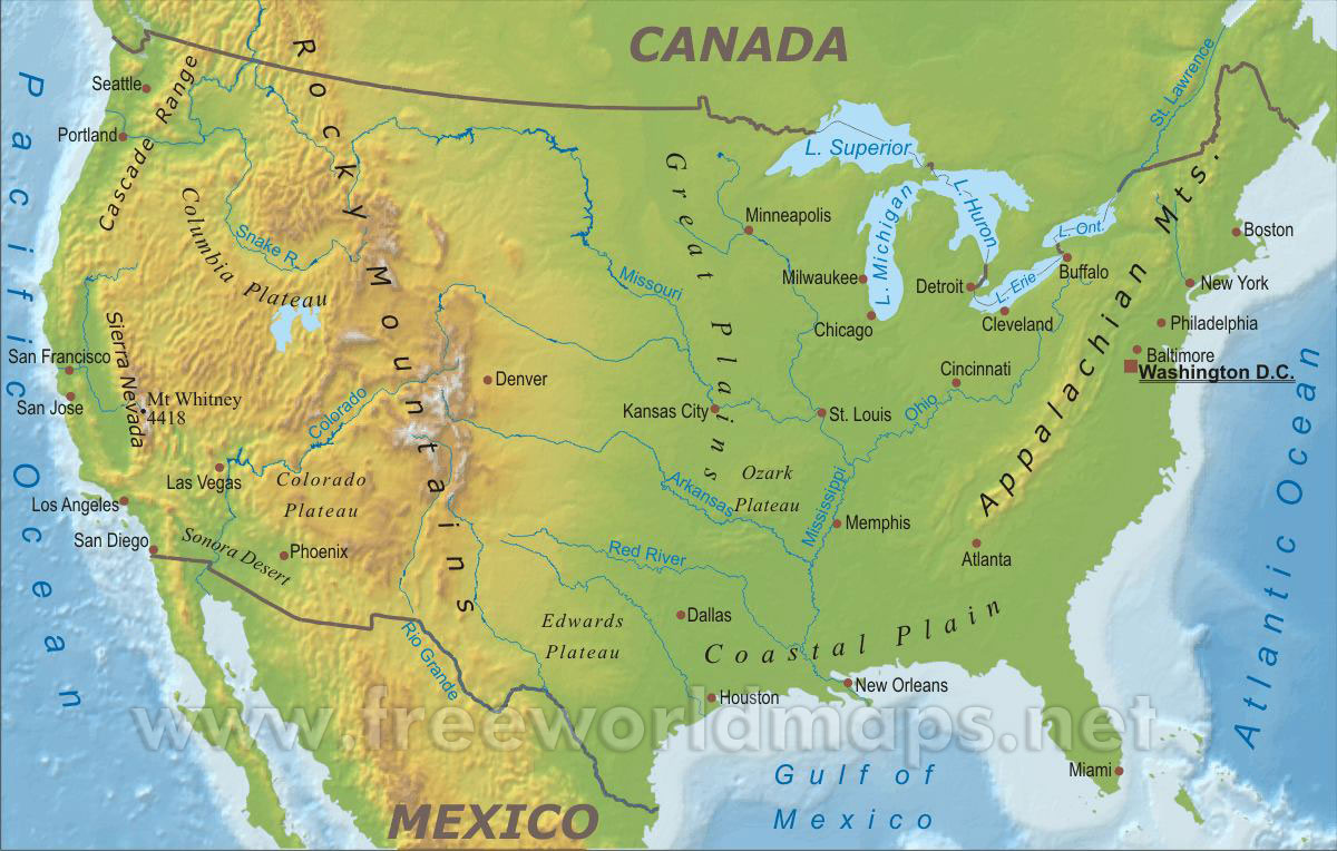 Free Printable Maps Of The United States Free Printable Maps Of The United States