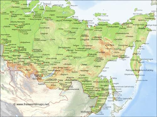 Siberia major cities