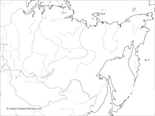Siberia HD outline map
