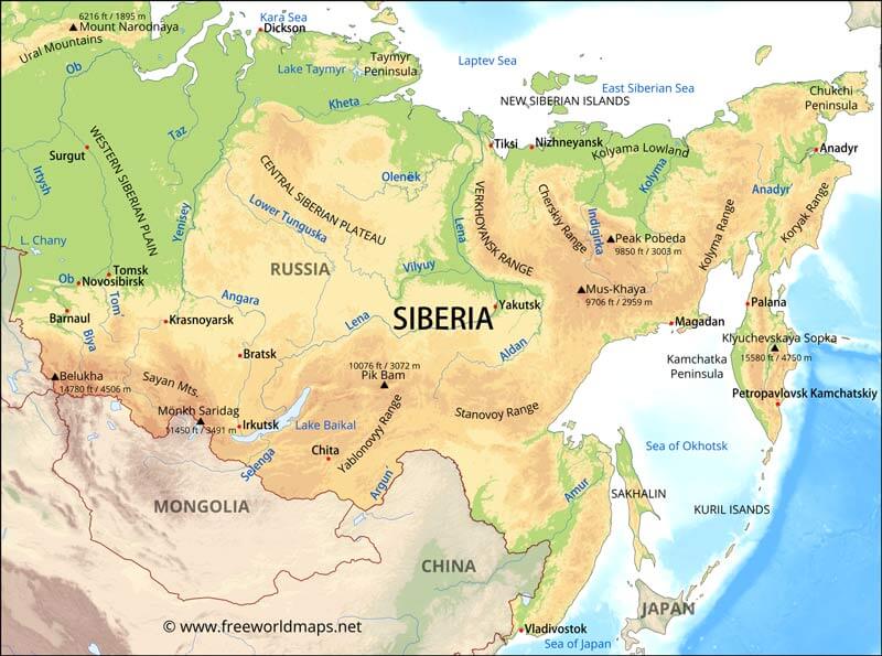 Siberia Map Of Villages Siberia Map Of Villages
