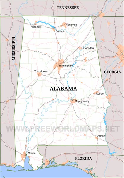 Alabama map