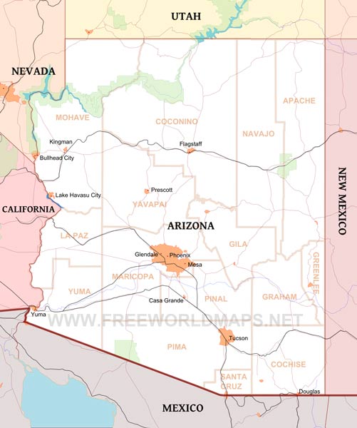 Arizona map