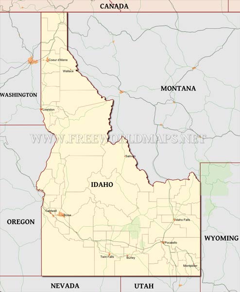 Idaho map