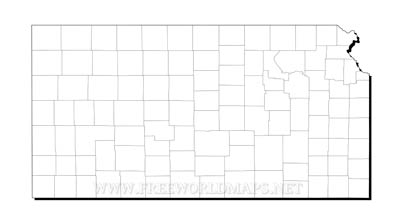 Kansas blank map