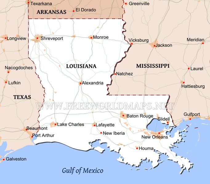 Louisiana map
