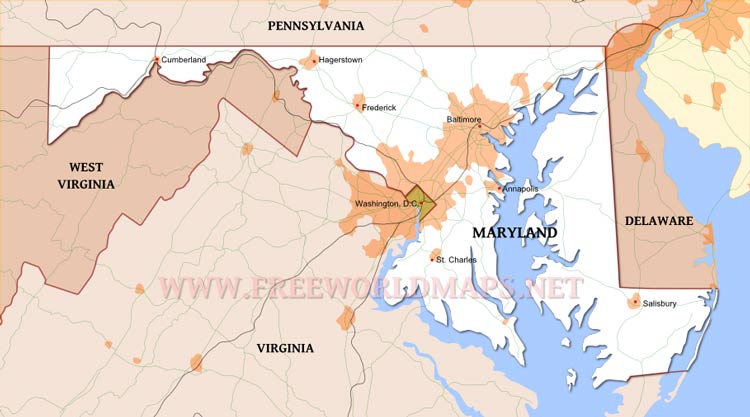 Maryland map