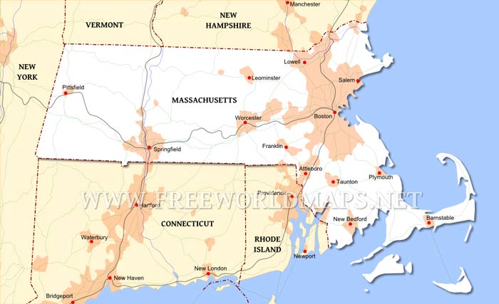 Massachusetts map