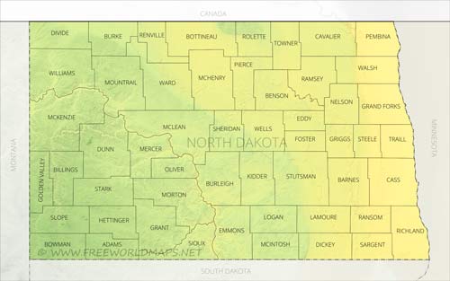 North Dakota counties