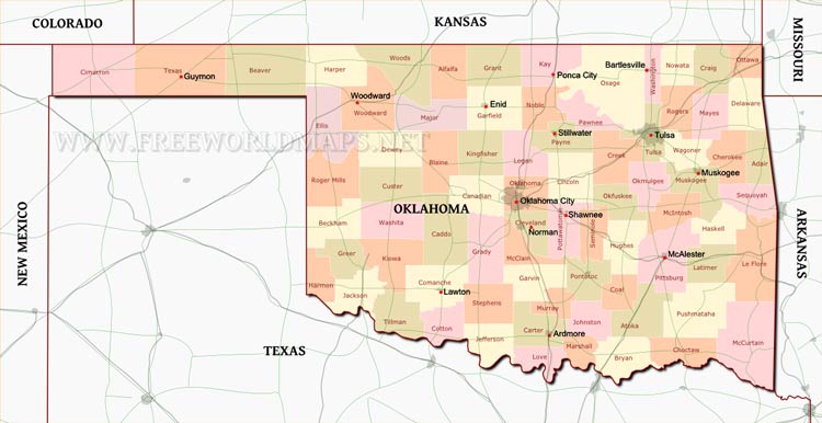 Oklahoma map