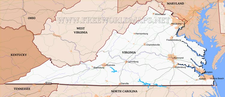 Virginia map