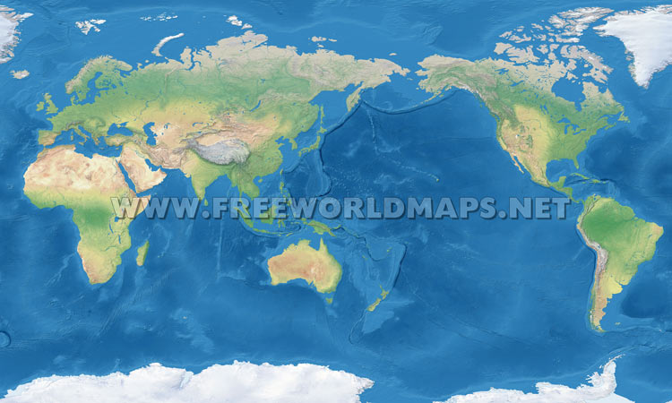 Asia centered world map