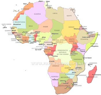 Africa countries capitals