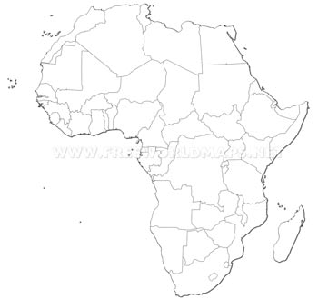 Africa countries outline map