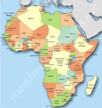 Geographical Map Of Africa