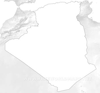 Algeria blank map HD