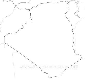 Algeria outline map