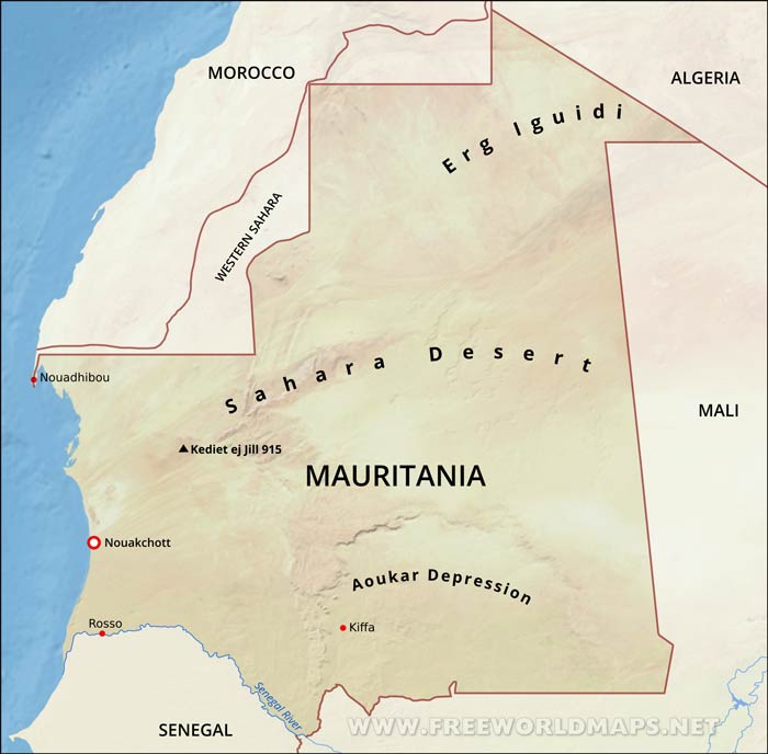 Mauritania Map