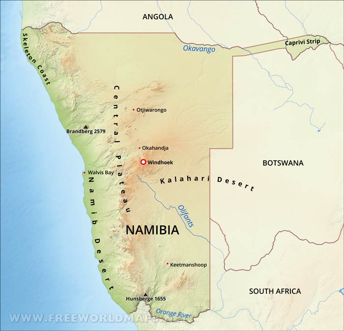 Namibia Map