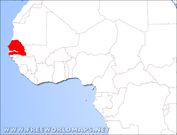 Senegal location in Africa