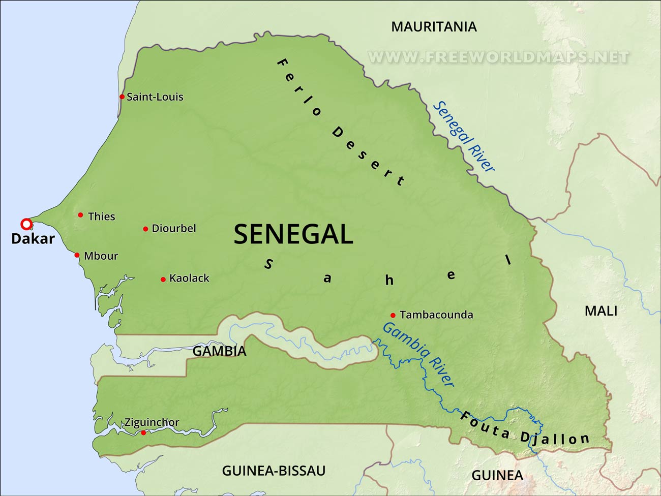 Senegal West Africa Map Cape Verde Map Travel Africa Capital Praia