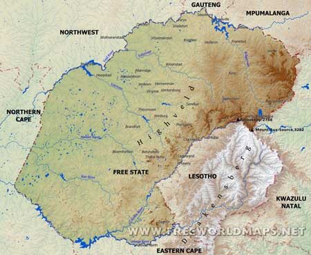 Free State geography Free State geography