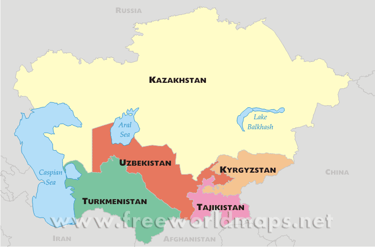 Central Asia Maps