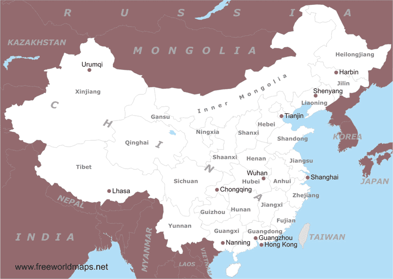 China political map China political map