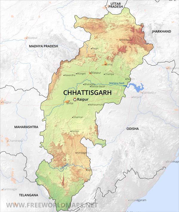 Chhattisgarh map