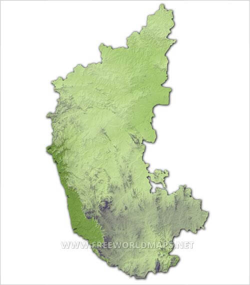 Karnataka HD blank map