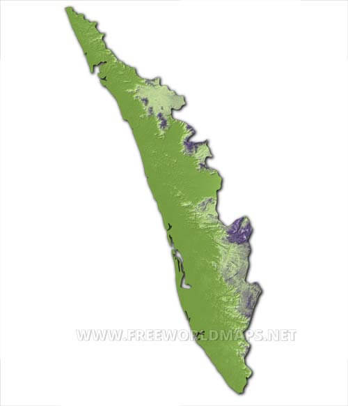 Kerala HD blank map