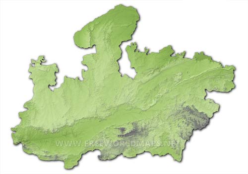 Madhya Pradesh HD blank map