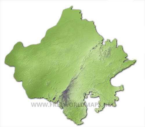 Rajasthan HD blank map