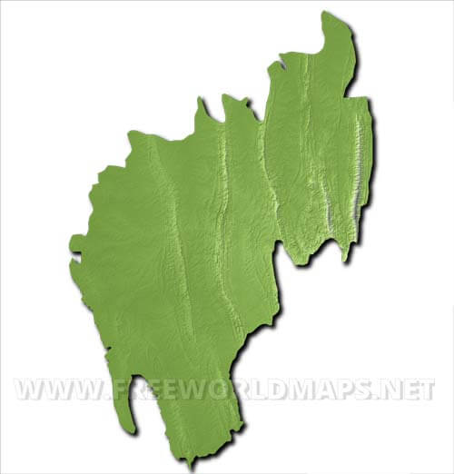 Tripura HD blank map
