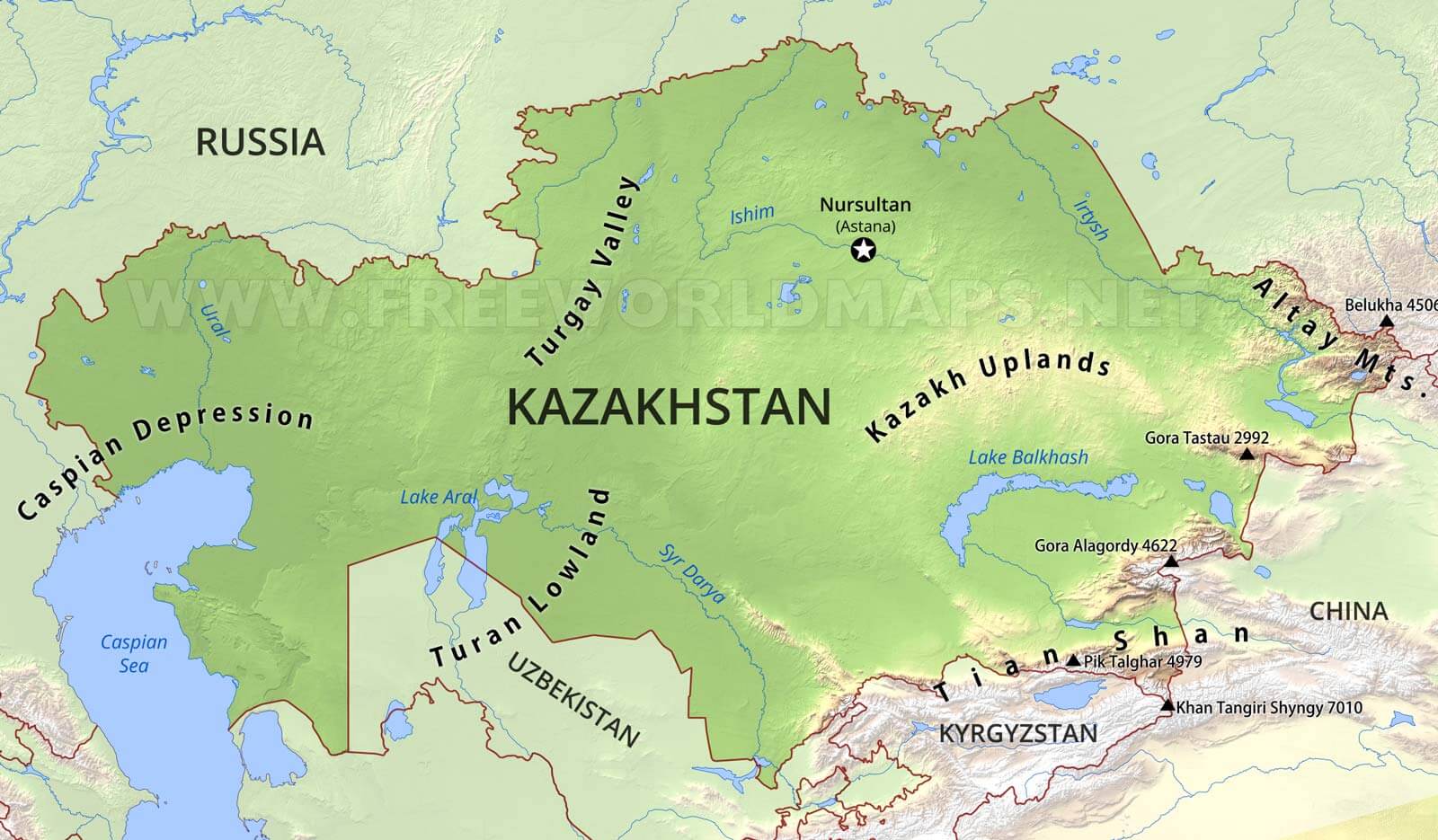 Caspian Depression Map