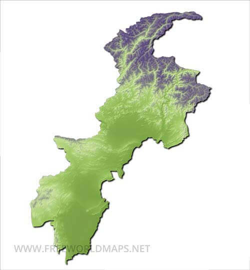 Khyber Pakhtunkhwa HD blank map