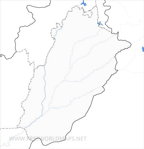 Punjab outline map